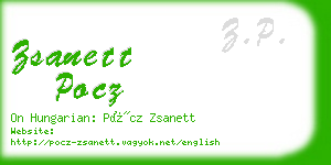 zsanett pocz business card